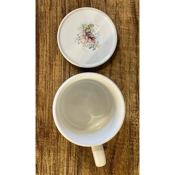 Vintage Coffee Cup Mug w/lid-Dakin Inc Japan 1989-A Warm Place To Be-Cottagecore - Picture 2 of 5